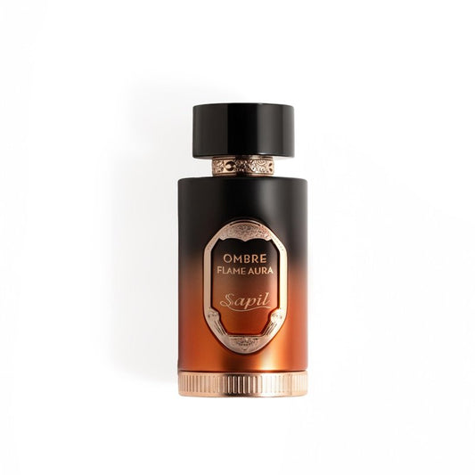 Sapil Ombre Flame Aura Eau de Parfum – Long Lasting Unisex Spicy Woody Perfume | Cardamom, Oud & Amber Notes | Warm Smoky Signature Fragrance | 3.4 oz / 100ml