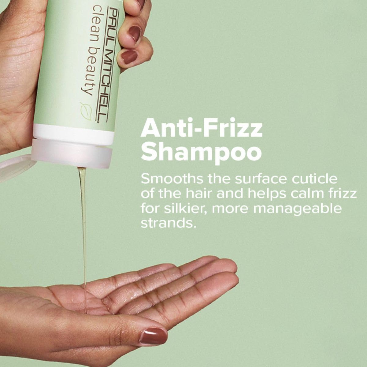 Paul Mitchell Clean Beauty Anti-Frizz Shampoo - Smooths Textured Hair & Calms Frizz | 10 oz