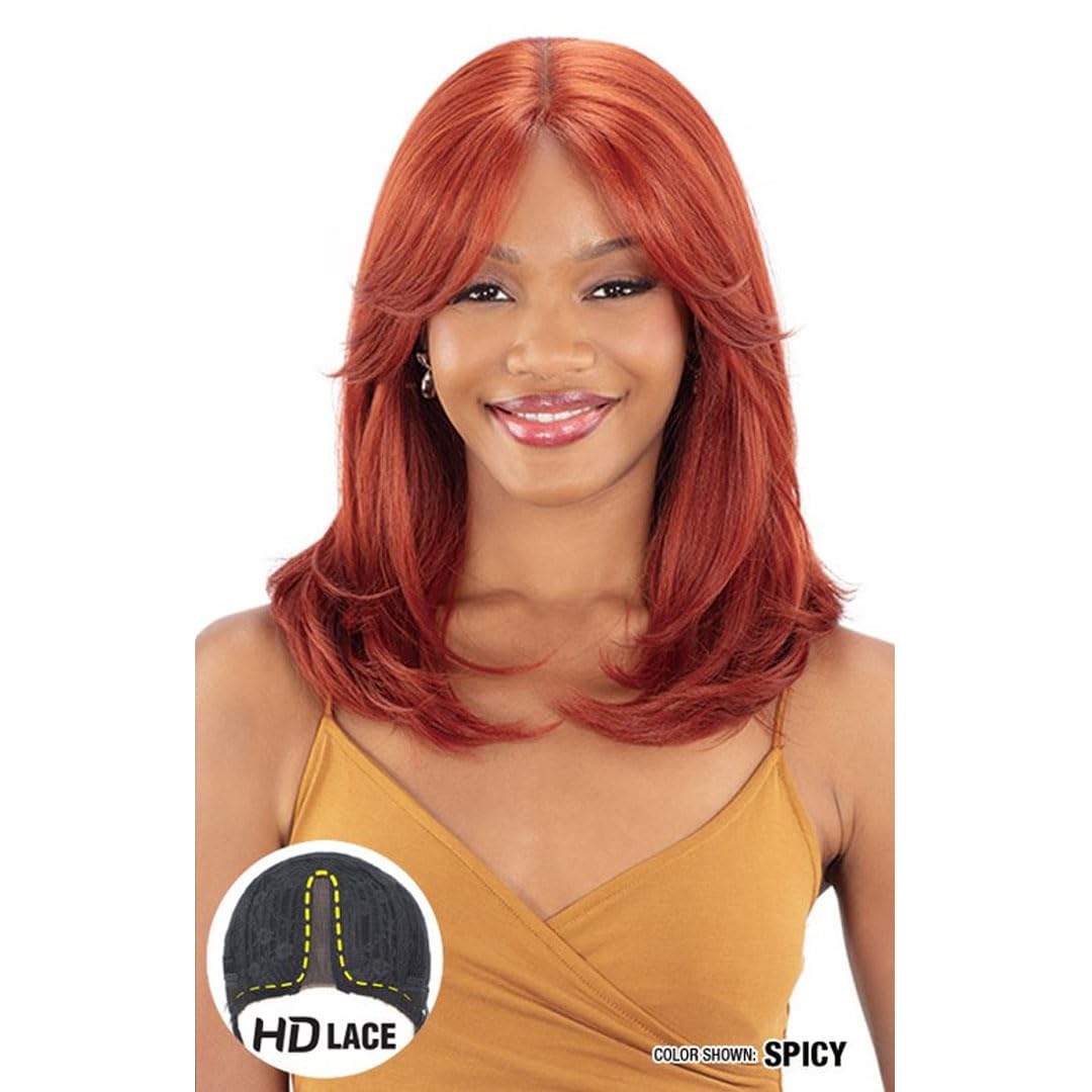Shake-N-Go Equal Synthetic Curtain Bang Hd Lace Wig - Sage (1 JETBLACK)