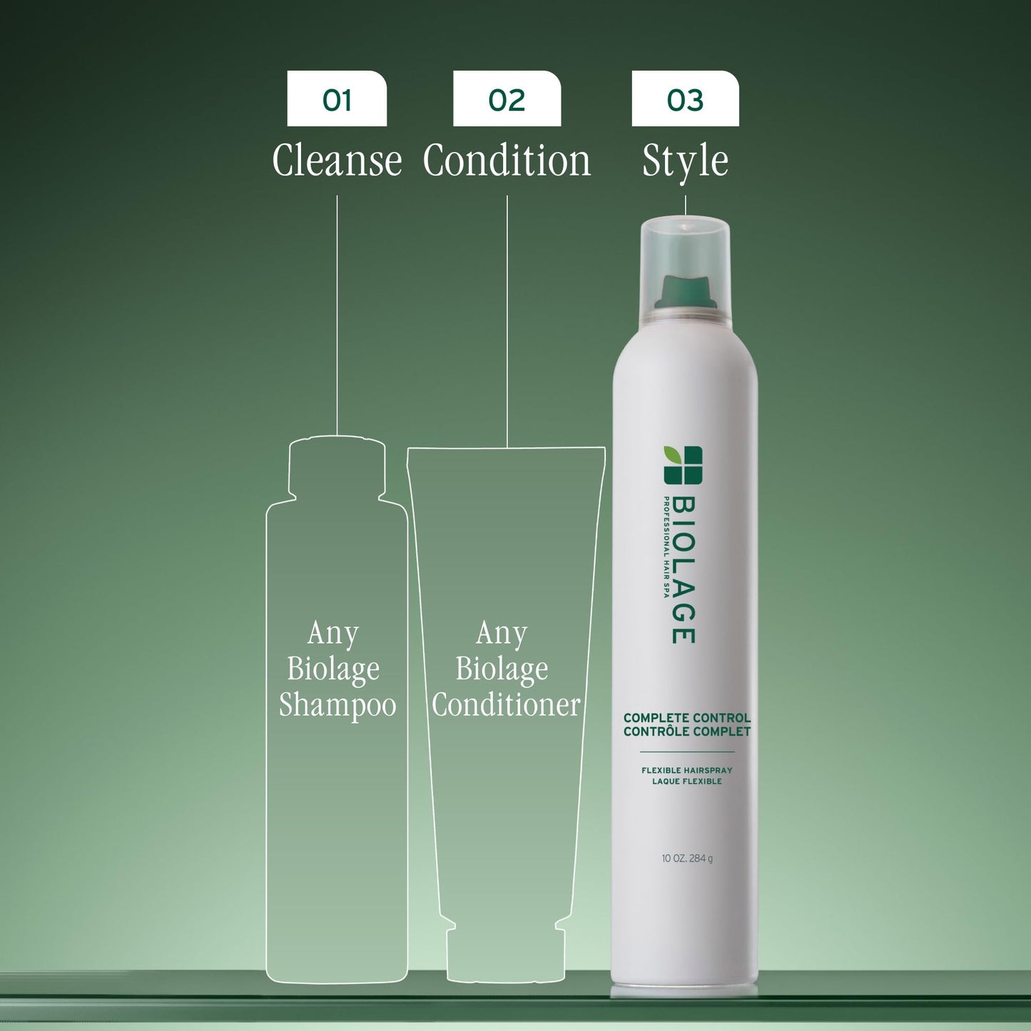 Biolage Complete Control Hairspray - Zero Stickiness, Quick-Drying, Medium-Hold, Control Flyaways, Vegan, Paraben & Silicone-Free, 10 Fl Oz