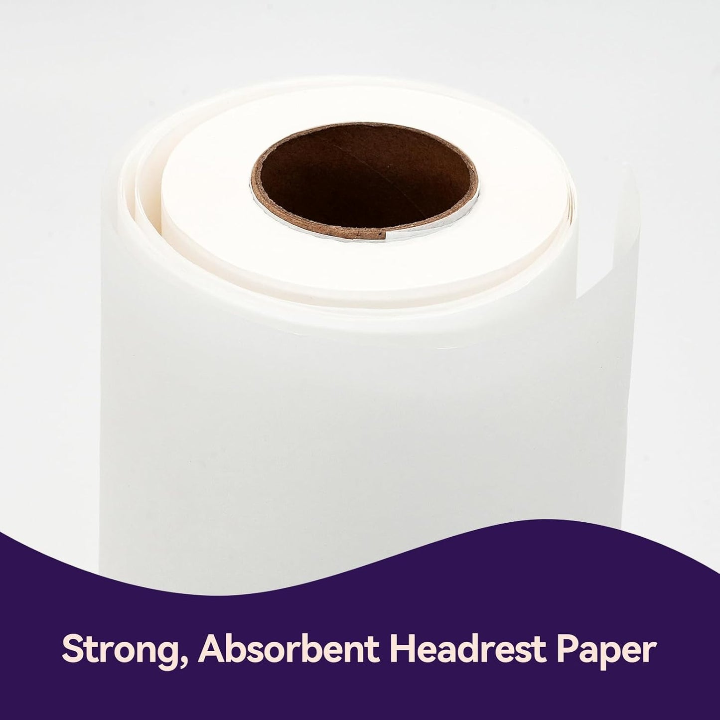 Headrest Rolls - 8.5" x 125' White Crepe Disposable Face Cradle Spool for Medical & Chiropractic Use