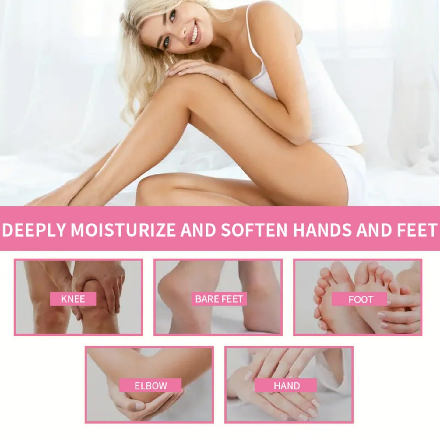 BSMKCL Peach Hand and Foot Cream Stick, Nourishing Foot Balm Moisturizer with Honey Hydrates and Repairs Dry Cracked Feet Hand & Nail Rough Heels and Soothing Skin Care for Women and Men - 1.41oz