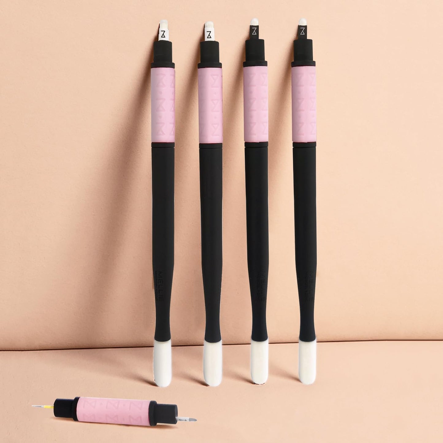 Mellie Microblading Disposable Pen - 2-in-1 Sterilized Blade & Pigment Sponge | Comfortable Grip, 10-Pack