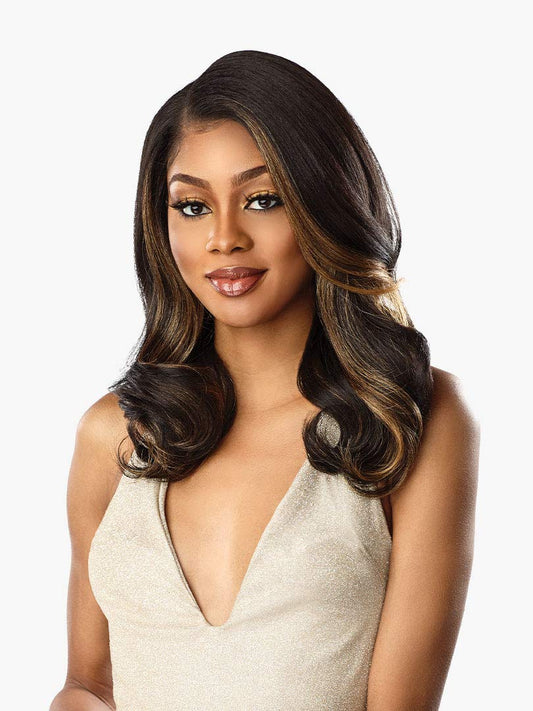 Sensationnel Butta Lace Wigs - Unit 13 Extra Wide 5 Inch Deep Parting Synthetic Preplucked Hairline Glueless Lacefront (BALAYAGEGOLD)