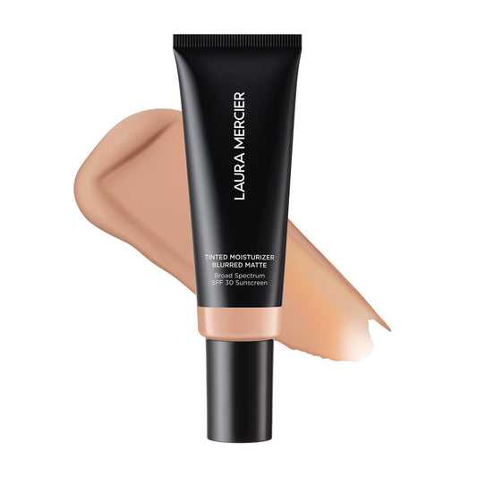 Laura Mercier Tinted Moisturizer Blurred Matte with SPF 30: 24HR+ Shine Control and Blurring, Long Lasting, Sheer to Light, Buildable Coverage, Blurs the Look of Pores, Skin Tint, 3C Fawn