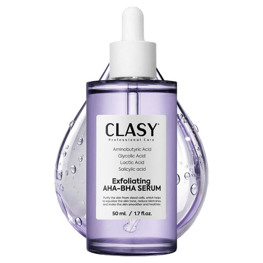 Clasy Care Aha Bha Peeling Serum – Skin Tone Equalizing Exfoliating Serum with Salicylic & Glycolic Acid for Brightening & Anti-Aging, 50 ml