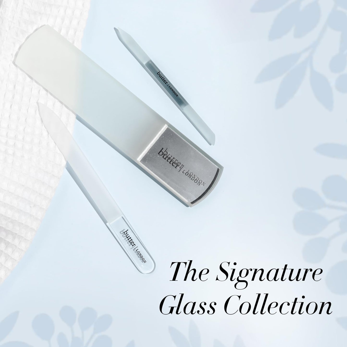 butter London Glass Nail File, Signature Glass Collection - Professional Nail Filers for Natural Nails - Salon Quality Manicure Pedicure Tool & Products for Fingernails & Toenails