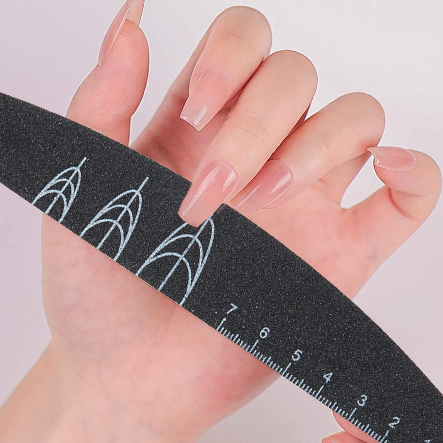 XEAOHESY 9 Pieces 120/120, 120/180, and 180/180 Grit Both Sides Nail Files with Reference Graphic for Nail Shape（Square, Almond, Oval）, Nail Files for Natural Nails