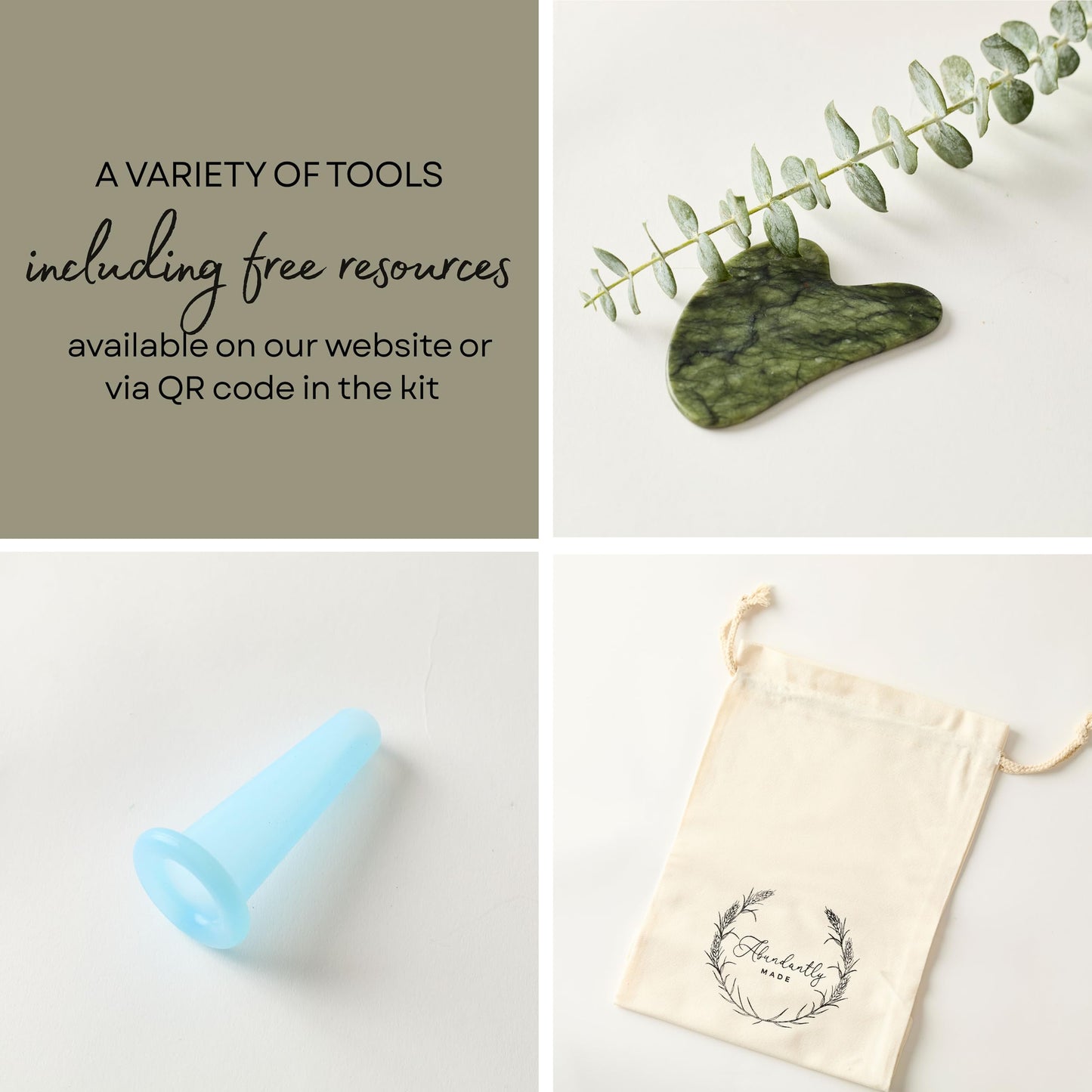 7-Piece Lymphatic Drainage Massage Kit | Dry Brush, Wooden Paddle, Rope Roller, Jade Gua Sha, Silicone Cup, Linen Bag & E-Book | Wood Therapy, Maderoterapia & Body Sculpting Tools