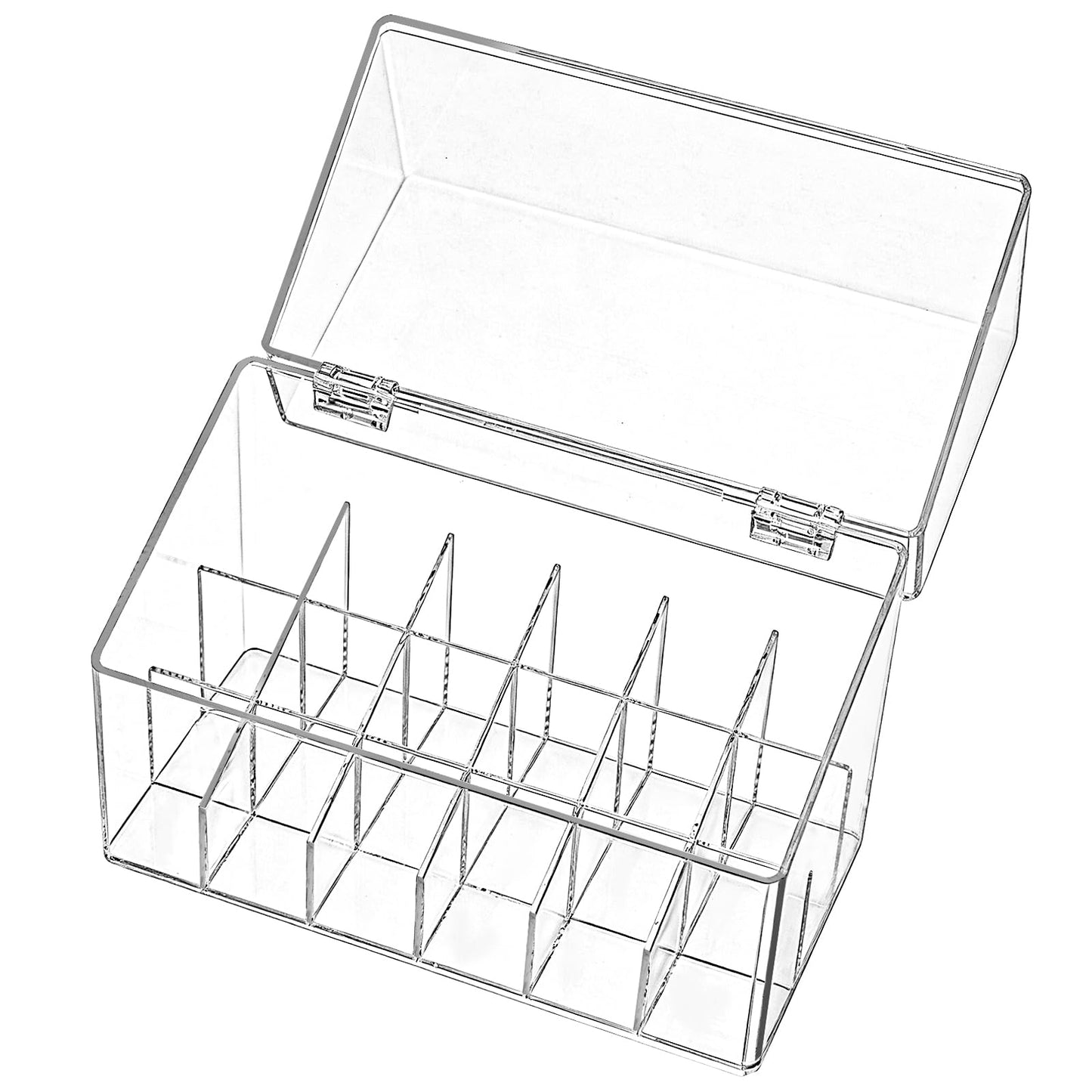 Foraineam 3 Pack Lipstick Holder Organizer with Lid, 18 Spaces Clear Acrylic Lipstick Display Stand Container, Dust-proof Beauty Makeup Storage Case for Cosmetic Dresser Vanity Cabinet Display