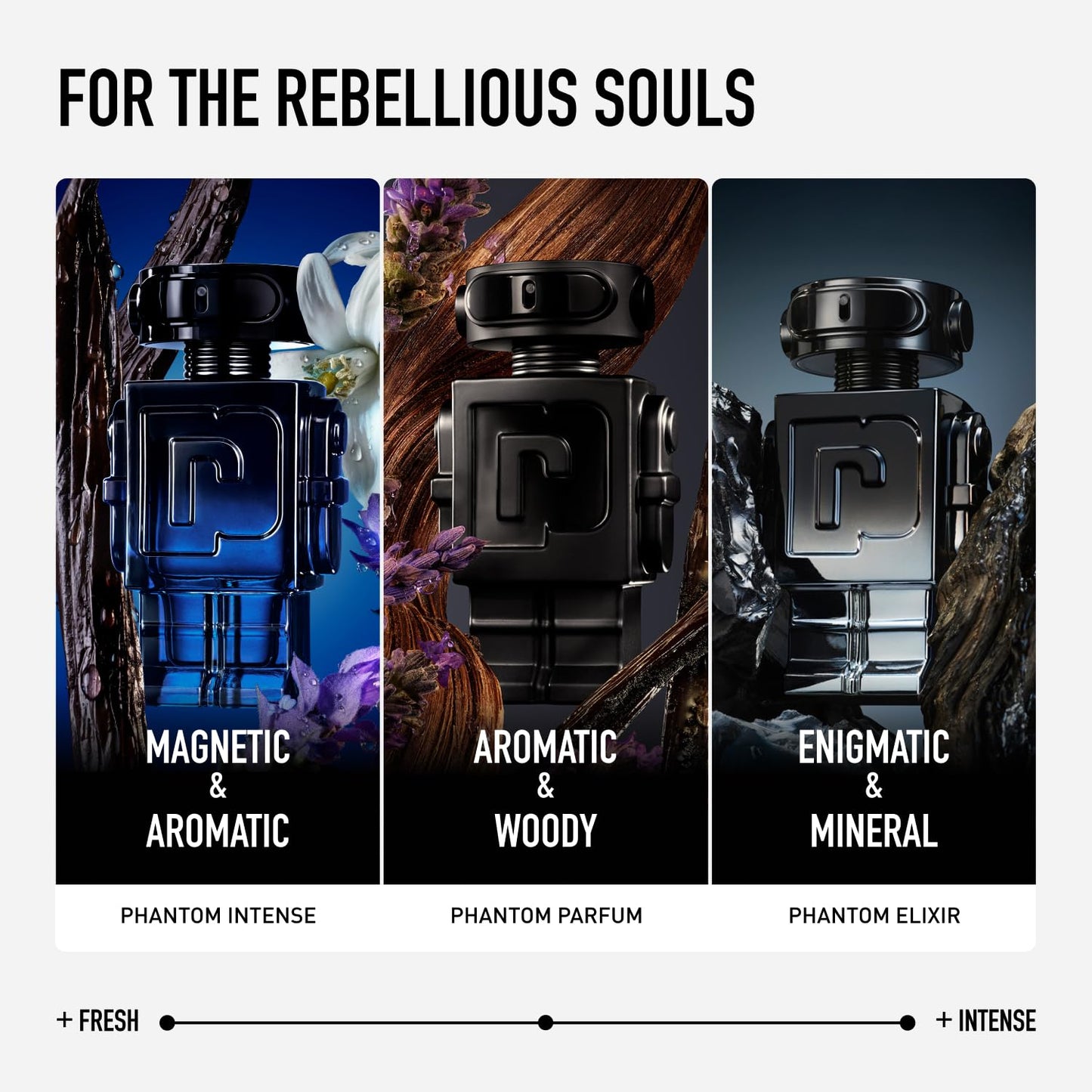 Phantom Eau de Parfum for Men - Aromatic Ambery Fragrance with Lavender, Orange Blossom & Vanilla - Long-Lasting Refillable Spray from Paris