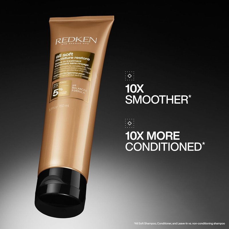 Redken Leave-In Treatment for Dry, Brittle Hair - Moisture Restore Formula for Humidity & Frizz Control