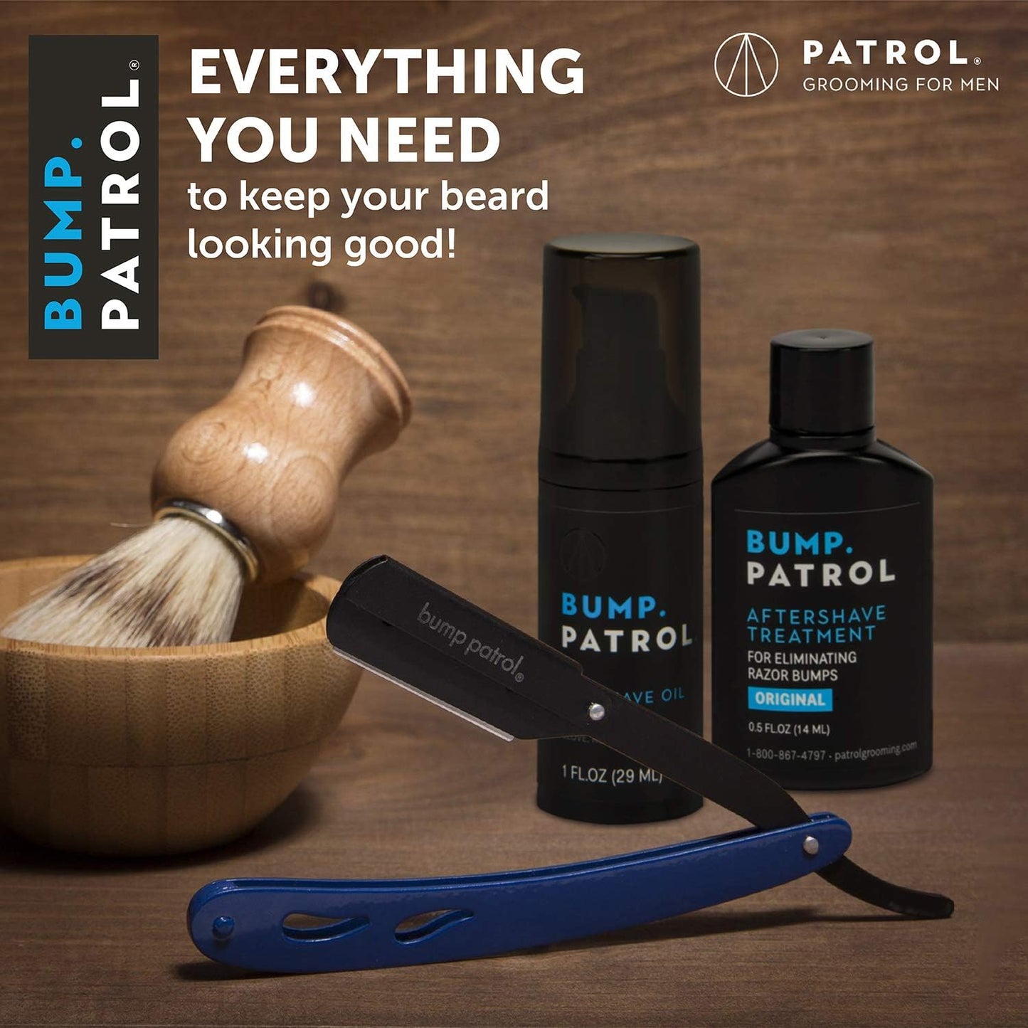 Bump Patrol Maximum Strength Aftershave Treatment Serum – Razor Bump Stopper and Ingrown Hair Treatment for Men and Women, Fast Acting Salicylic Acid for Razor Burn & Shaving Irritation - 2 oz Pack 2
