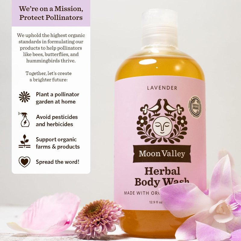 Herbal Body Wash Set - Lavender, Peppermint & Siberian Fir | All-Natural, Vegan, Moisturizing Essential Oils - 3 Pack