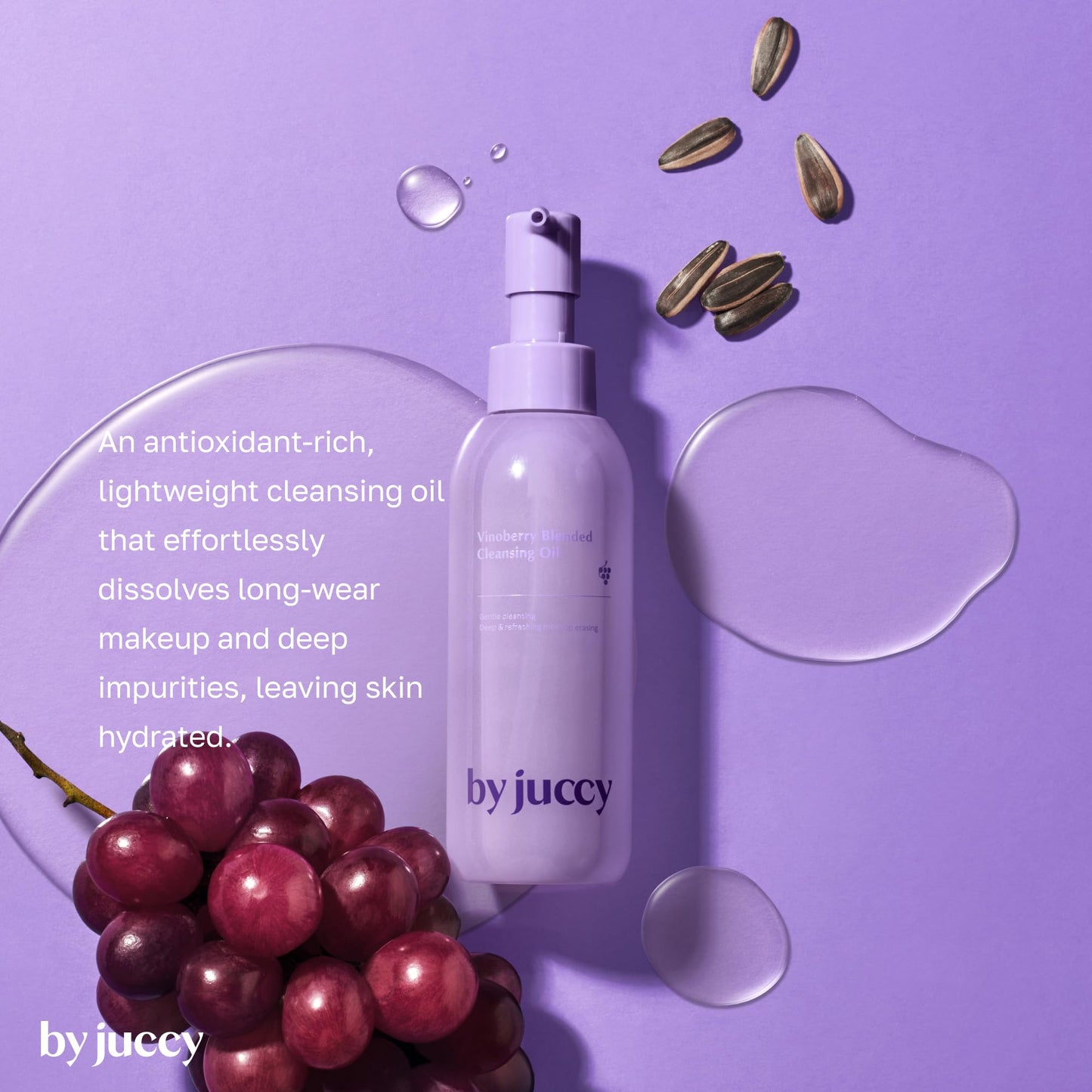 BYJUCCY Vinoberry Cleansing Oil, Remover All Skin Types, K-beauty, 5.07floz