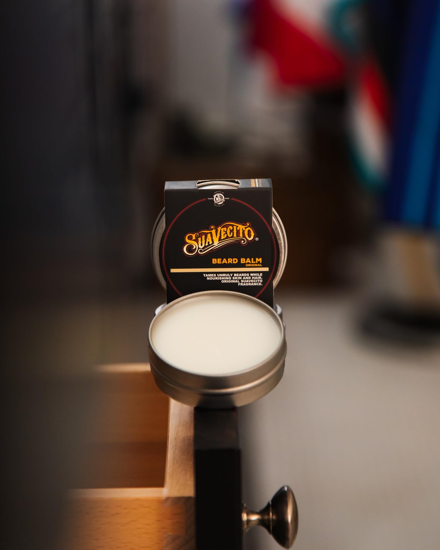 Suavecito Original Scent Beard Balm 1.5 oz Can - No Flaking, Eliminates Dryness & Itchiness - Conditions, Nourishes, Hair & Skin