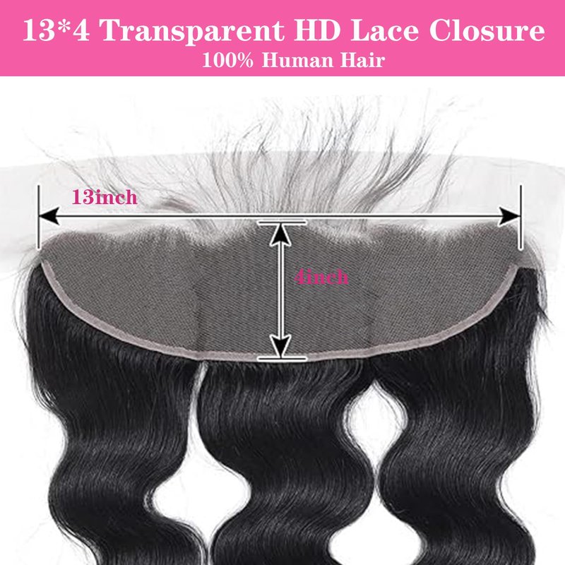 Body Wave Bundles Human Hair 12 14 16 Inch Human Hair Bundles 100% Unprocessed Brazilian Virgin Weave 3 Bundles Extensions Natural Black