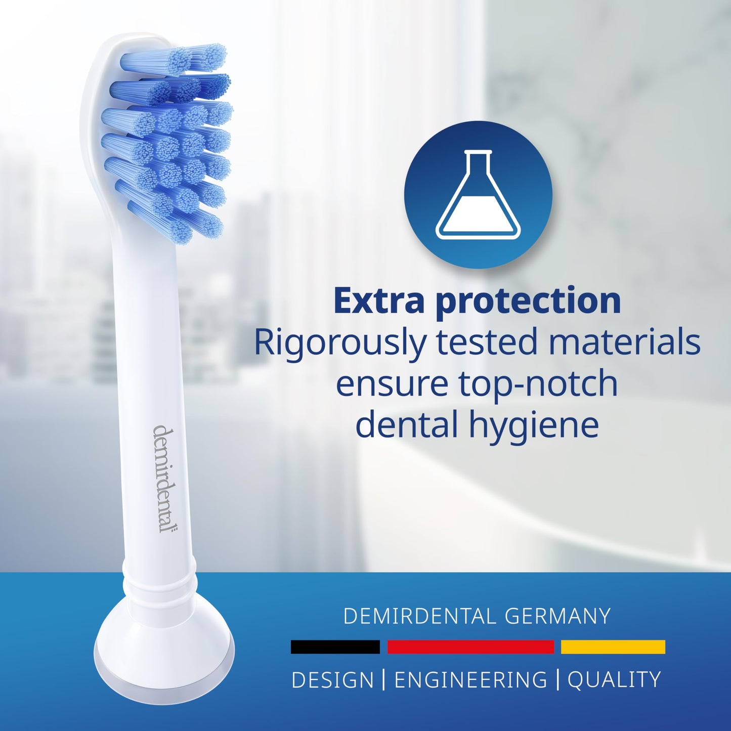 Toothbrush Heads mini Medium Compatible with Philips Sonicare Toothbrush Heads - Small Medium Replacement Heads - Daily Precision Brush Heads - White - Replaces HX6028-8 Pack