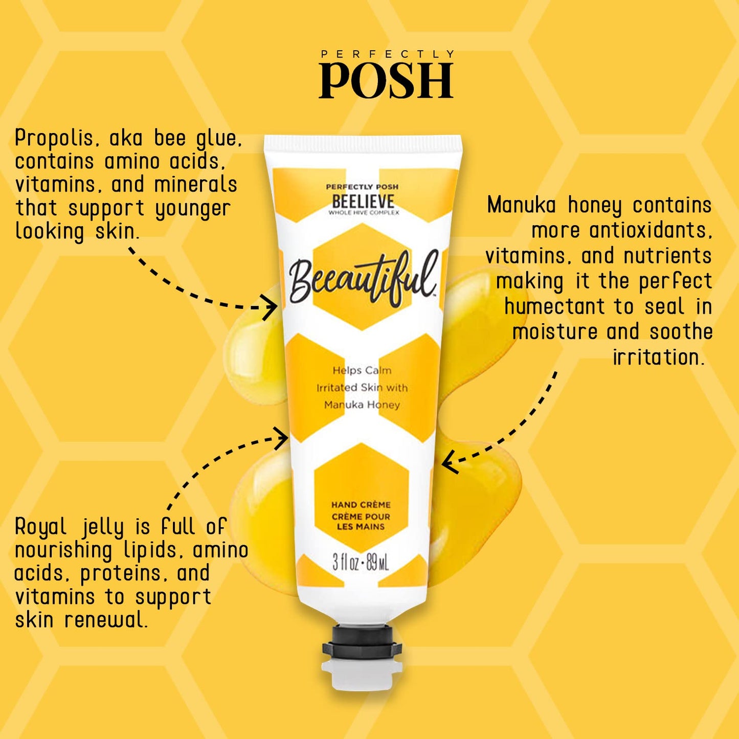 Perfectly Posh - Beeautiful Hand Cream - Hand Cream - 3 fl oz