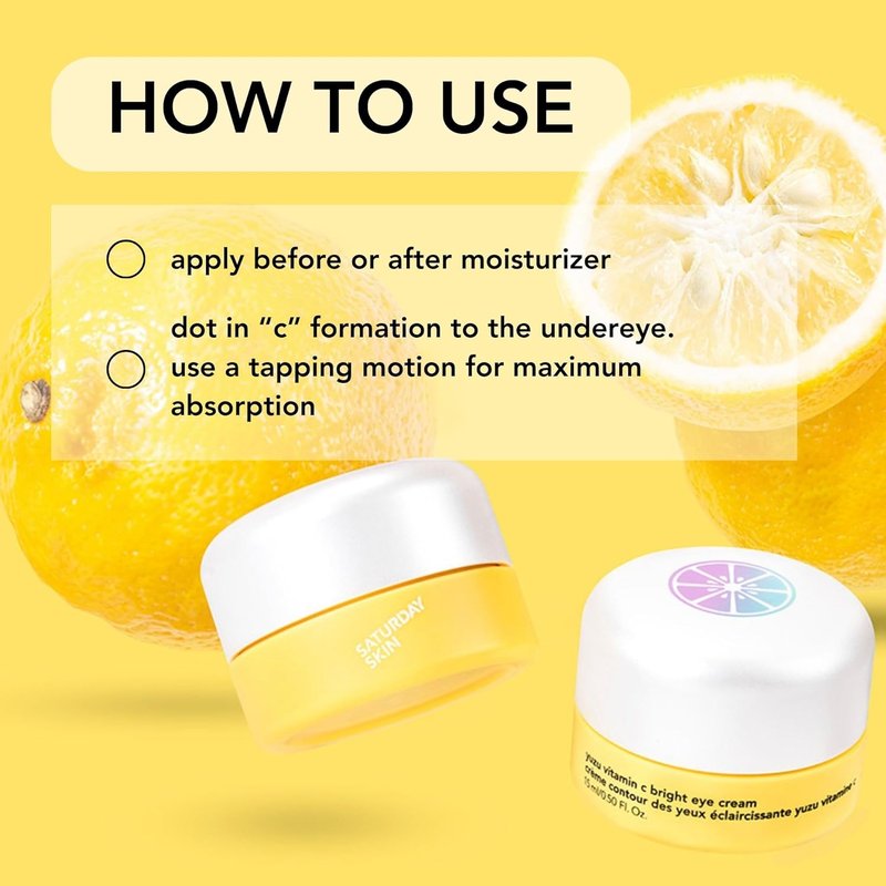 Yuzu Eye Balm - Vitamin C & Niacinamide Under Eye Cream | Hydrating Anti-Aging Treatment for Dark Circles (15ml)