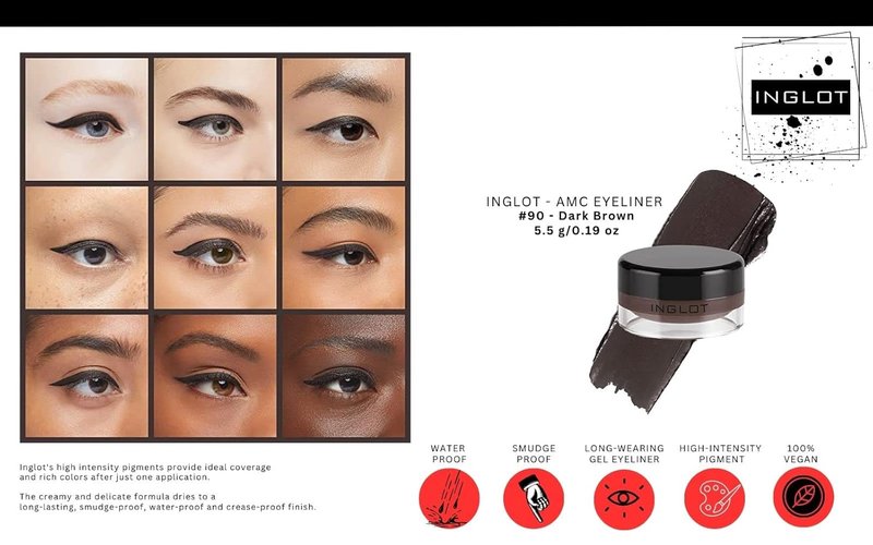 INGLOT Beauty Box Bundle - Duraline & AMC Eyeliner Gel Set | 3-Piece Collection