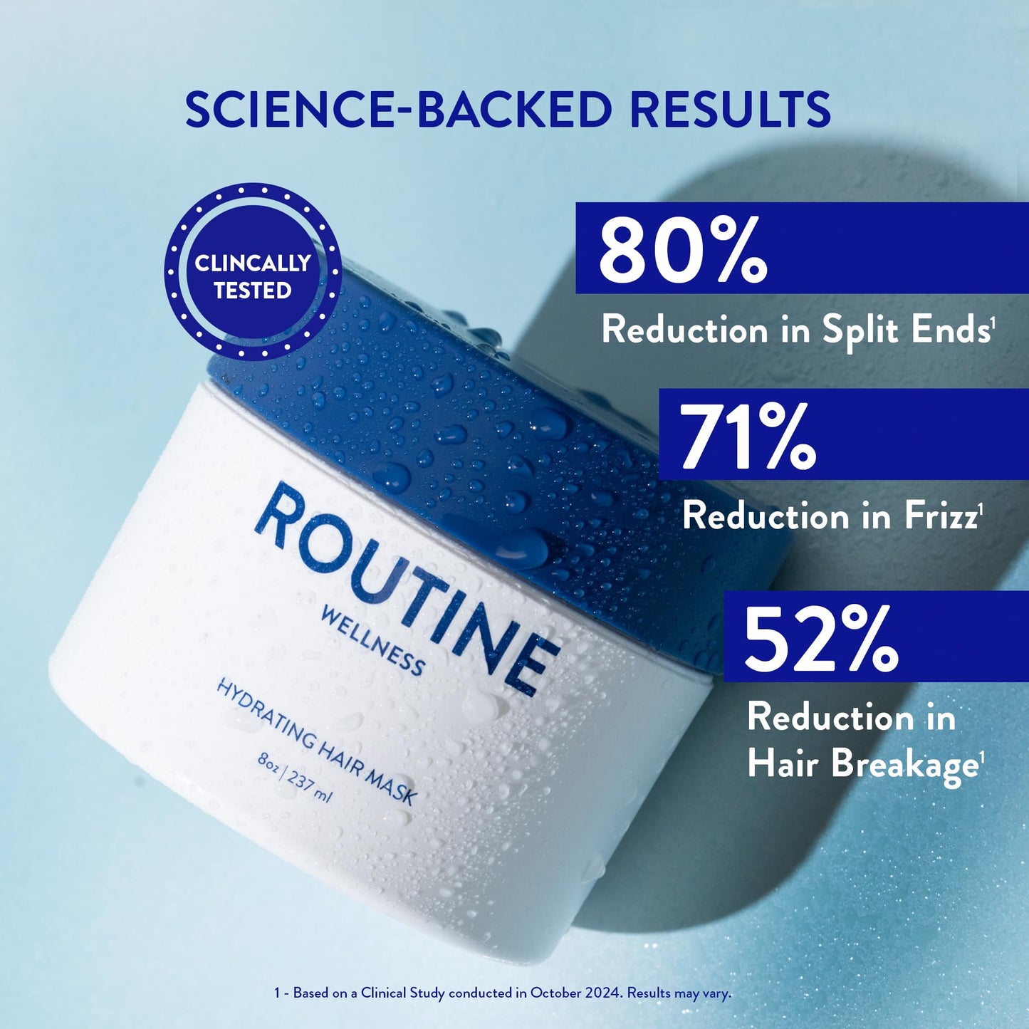 Routine Wellness Deep Conditioning Hair Mask - Bring Dry, Damaged Hair Back to Life – Hydrating Repair Treatment that Moisturizes, Strengthens & Adds Volume – Coconut & Vanilla 8oz