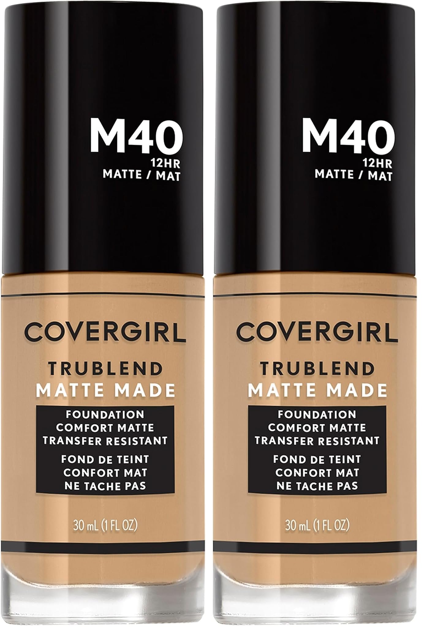 Covergirl Trublend Matte Made Liquid Foundation, T10 Golden Amber, 1 Fl Oz (Pack of 2)