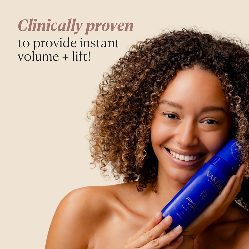 Bombshell Burst Hair Foam - Volumizing Mousse for Curly & Straight Hair | Lightweight Formula with Biotin & Keratin