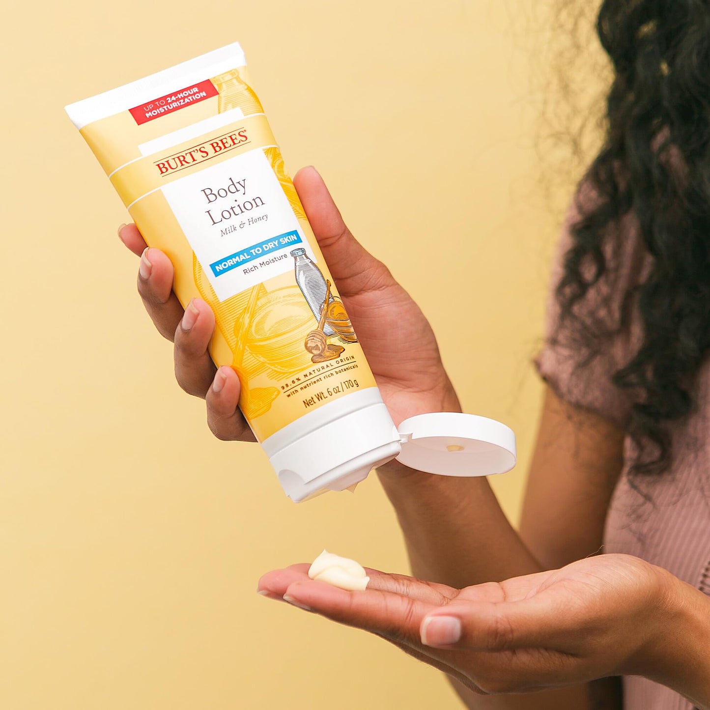 Burts Bees Body Lotion for Normal to Dry Skin with Milk & Honey, 6 Oz (Package May Vary)