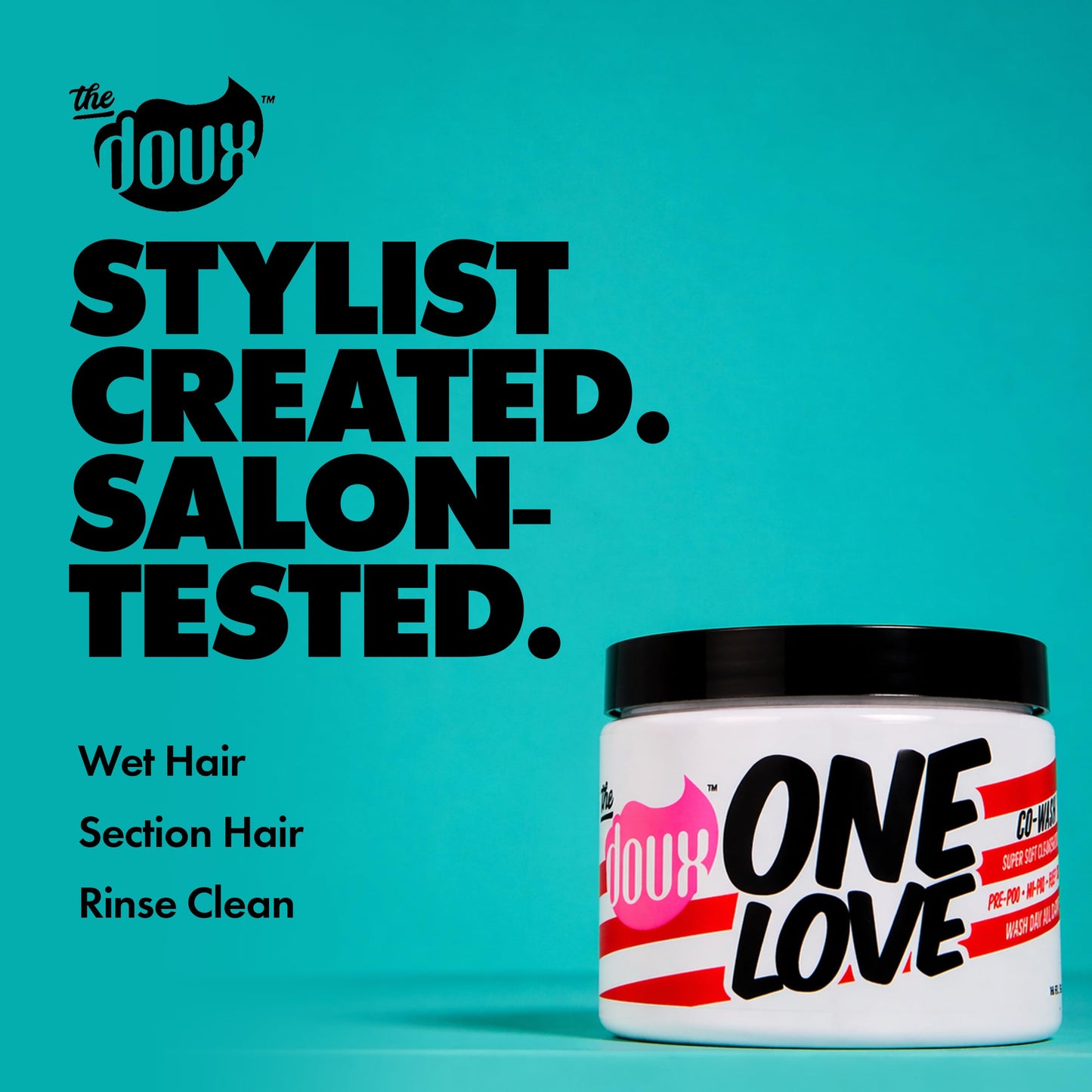 The Doux One Love Co-Wash, Hydrating Co-Wash to Cleanse and Condition Hair, Hair Detangler, Suitable for All Curl Types