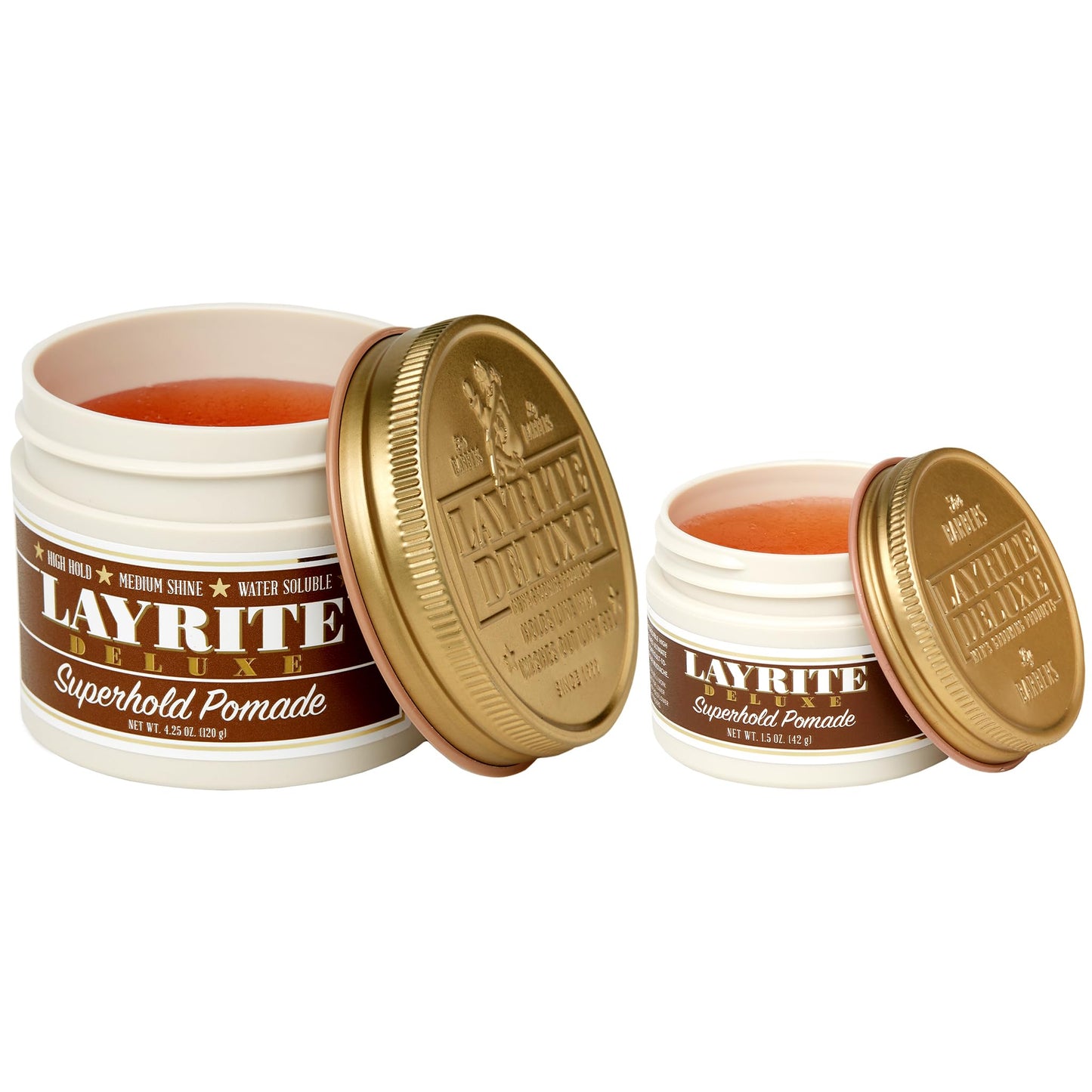 Layrite Deluxe Superhold Pomade 4.25 oz and 1.5 oz 2 Pack