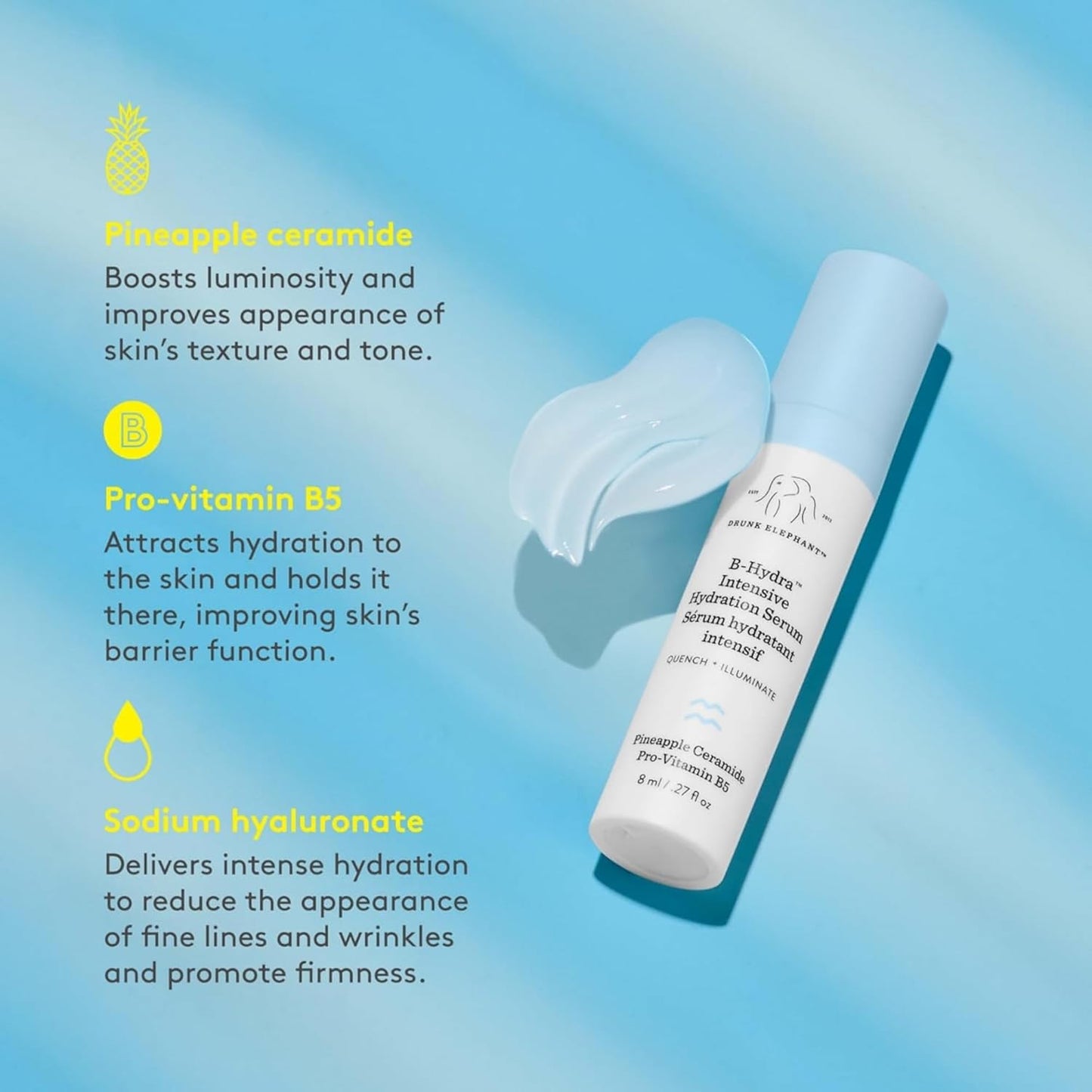 Drunk Elephant Hydra and the Bright Skincare Set | C-Firma & B-Hydra Serums, 9ml & 8ml, Clean & Cruelty-Free