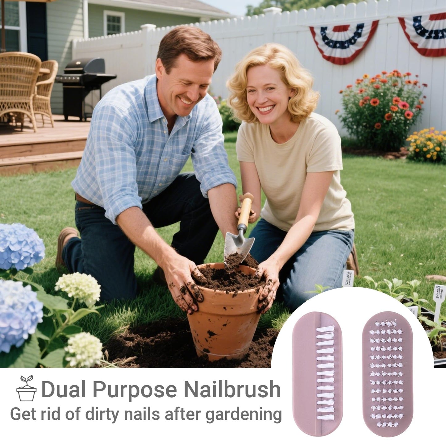 Nail Brush for Cleaning Fingernails 2 Sided Hand Fingernail Scrub Brush with Soft Stiff Bristles Nail Cleaning Brush 4PCS Nail Scrubber Brushes for Men Women Kids