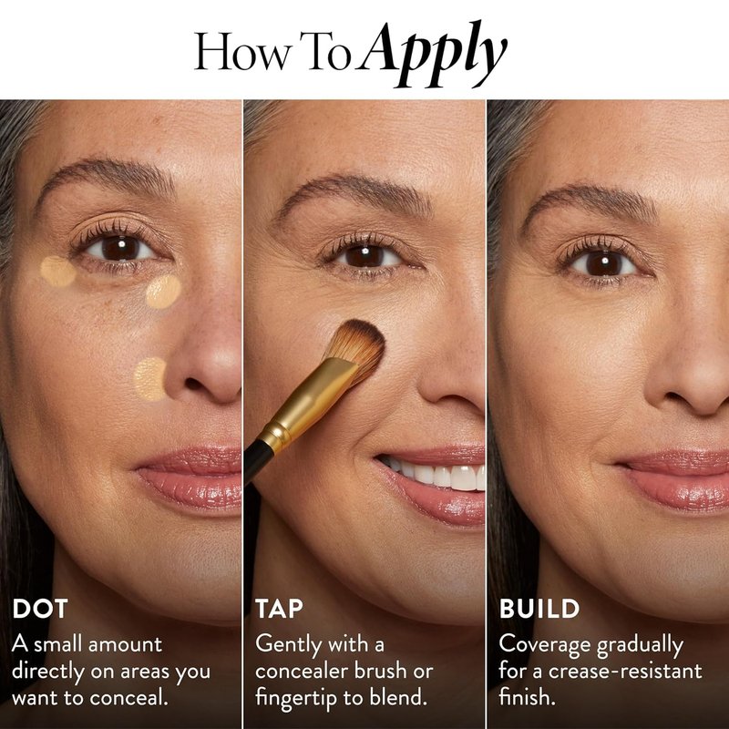 Laura Geller Ideal Fix Under Eye Concealer for Mature Skin - Full Coverage, Anti-Aging | 1 Porcelain, Hydrating, Crease-Free