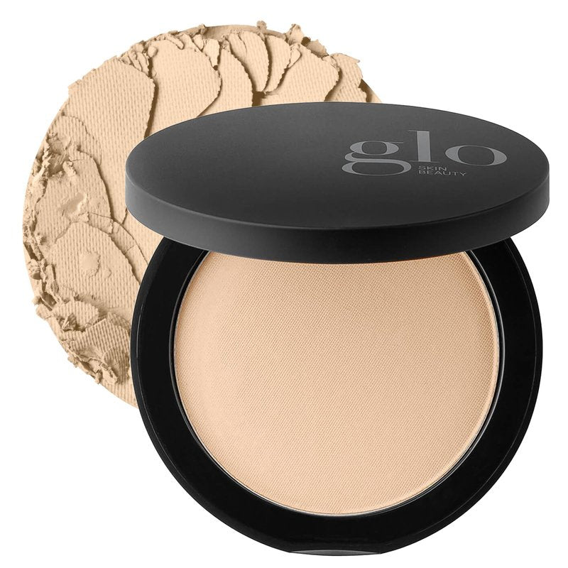 Glo Skin Beauty Pressed Base Powder Foundation, Natural Light – Buildable Sheer to Full Coverage, Long Wear Face Powder Compact, Pressed Powder Makeup for Smooth, Semi-Matte Finish