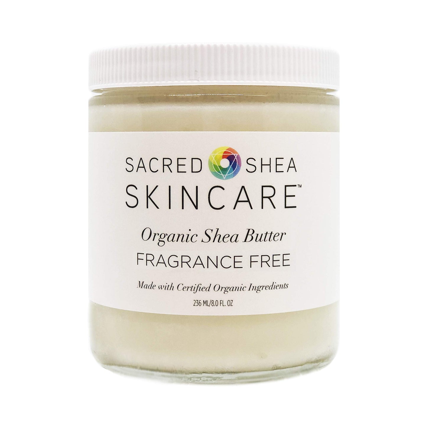 Sacred Shea Skincare Organic Shea Body Butter, Fragrance Free Beauty Butter, Beauty Butter 8 oz.