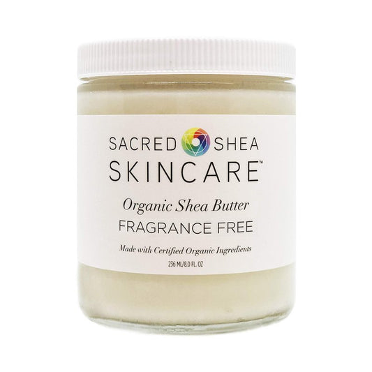 Sacred Shea Skincare Organic Shea Body Butter, Fragrance Free Beauty Butter, Beauty Butter 8 oz.