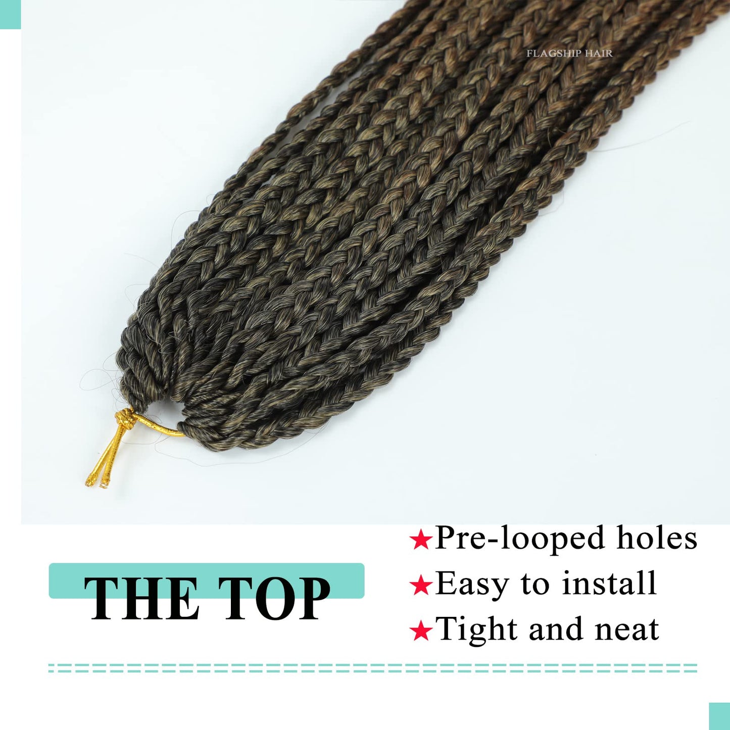 Crochet Box Braids 30 Inch Prelooped 8 Packs 1B/30/27 Ombre Color 3 Tone Long Goddess Box Braids Crochet Hair Crochet Hair 3x Box Braided Crochet Hair Synthetic Braiding Hair Crochet Braids Hair