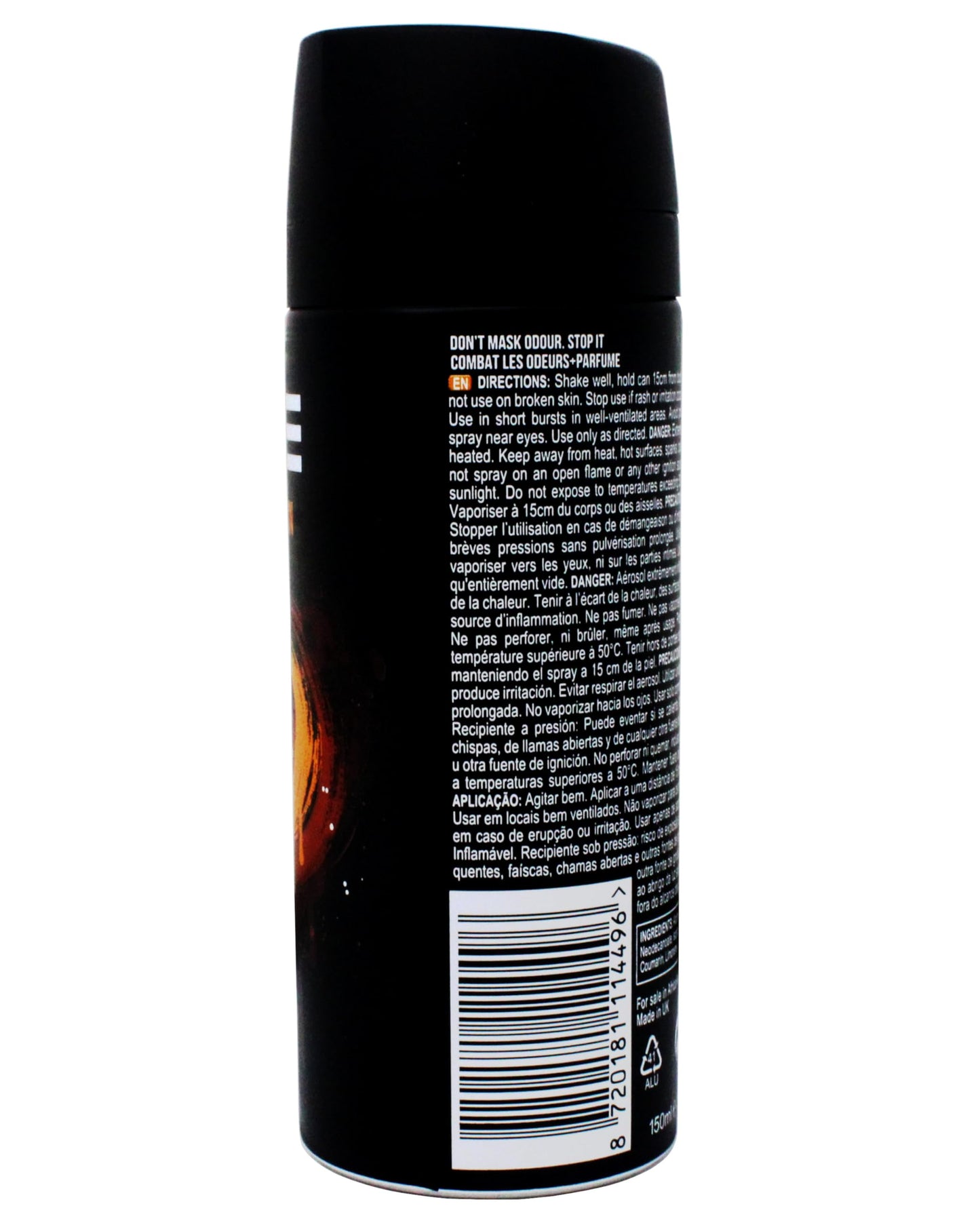 Axe Body Spray Deodorant for Long Lasting Odor Protection Dark Temptation All Day Fresh Scent Mens Deodorant Formulated Without Aluminum 5.1 oz 4 Count