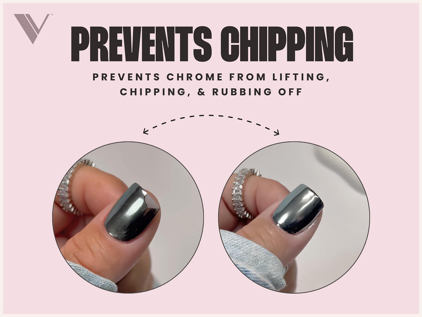 V Beauty Pure Chrome Nail Bond - Chrome Base Coat, Precise Powder Placement with Maximum Retention, Beginner-Friendly Formula, Protects Against Lifting and Chipping - 15 mL