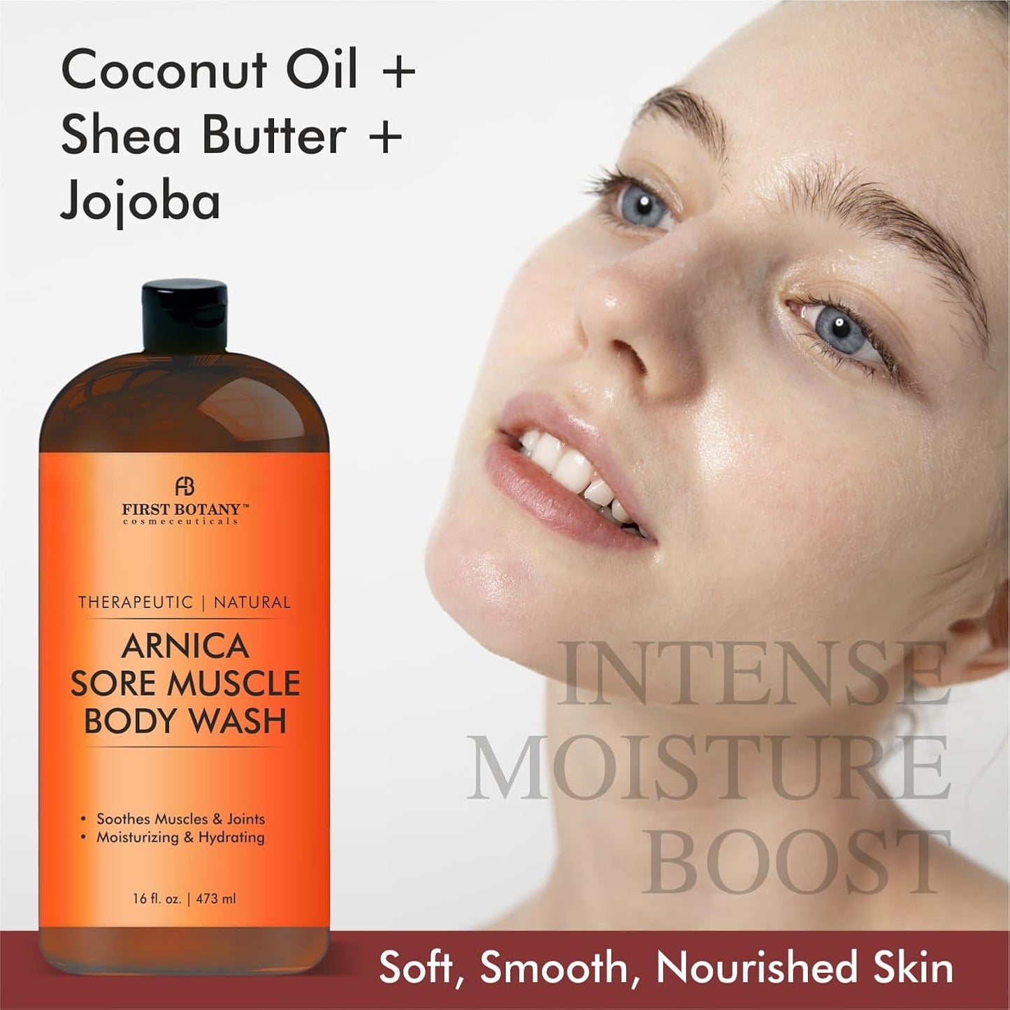 Natural Body Wash - All-Natural Skin Cleanser for Body Odor, Athlete's Foot, Jock Itch, and More | 16 fl oz (Arnica)