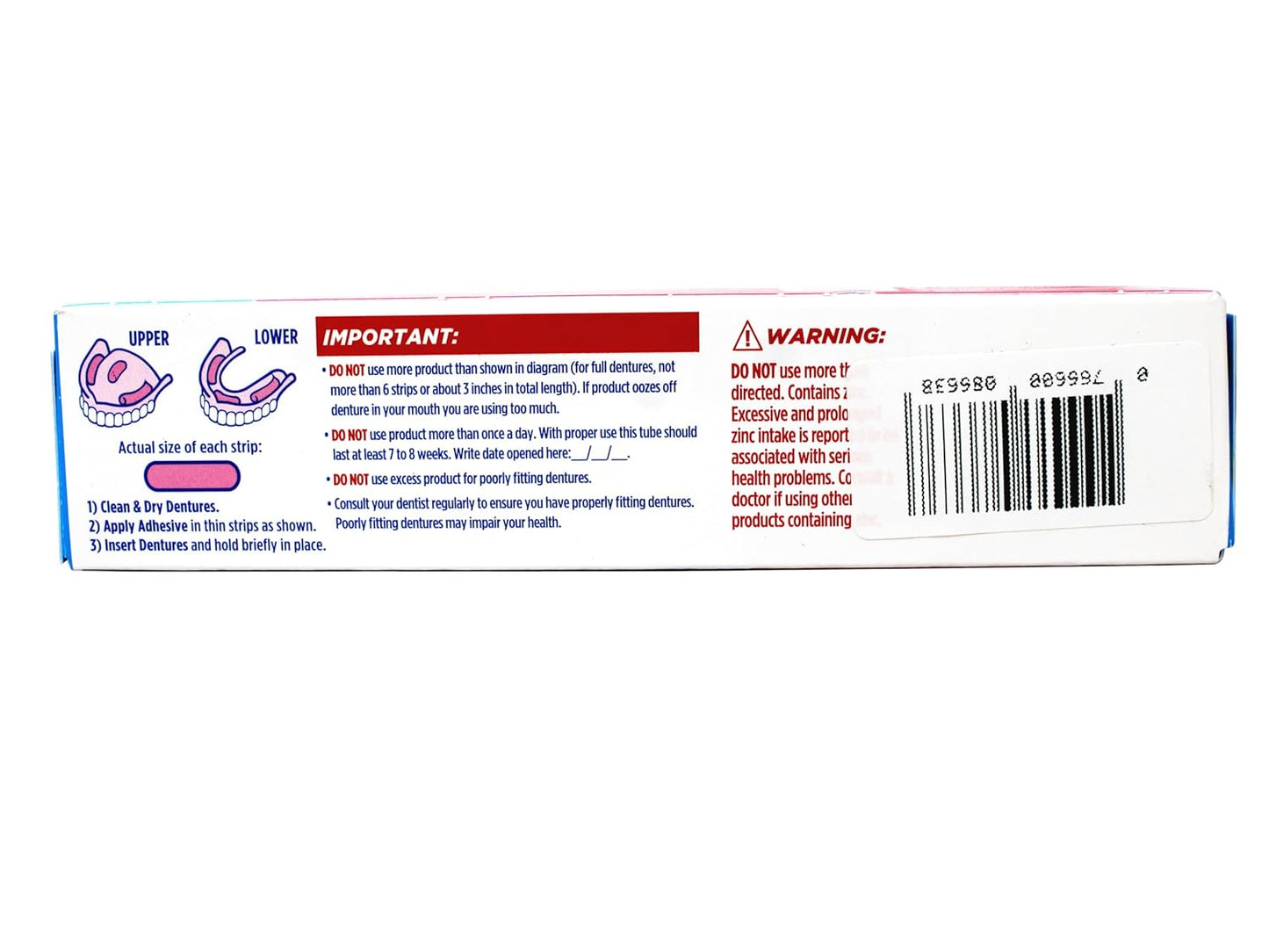 Fixodent Original Denture Adhesive Cream - Strong Hold, 2.4 oz | 4 Pack