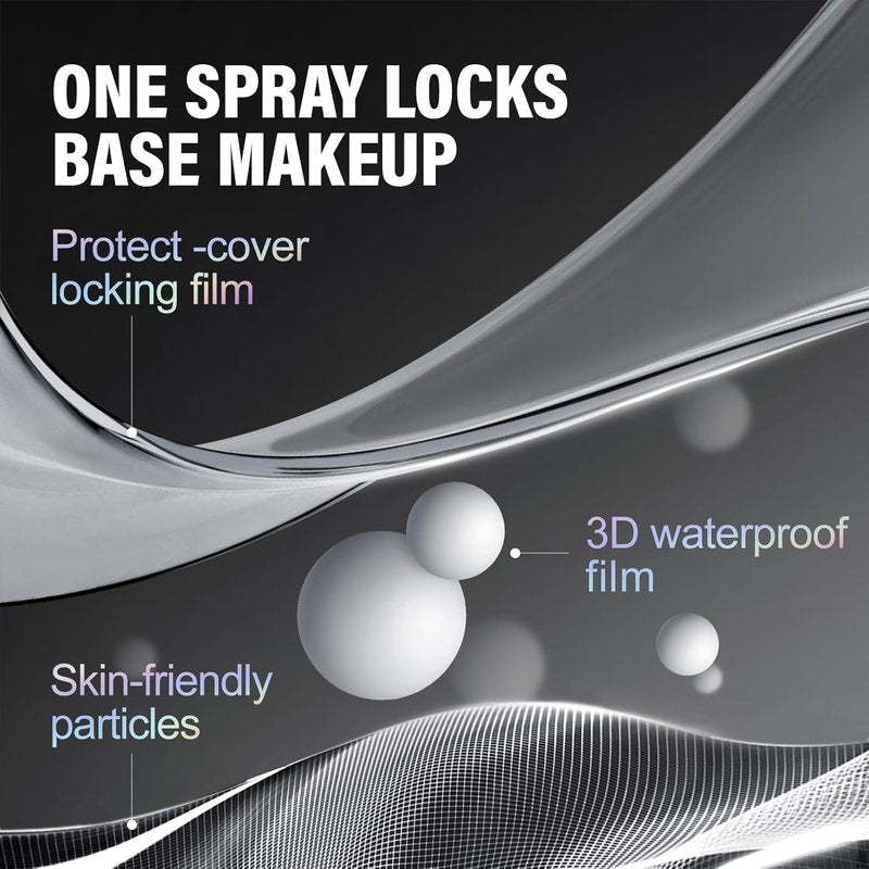 Soft Focus Setting Powder & Black Magnet Setting Spray - Long-Lasting Makeup Set