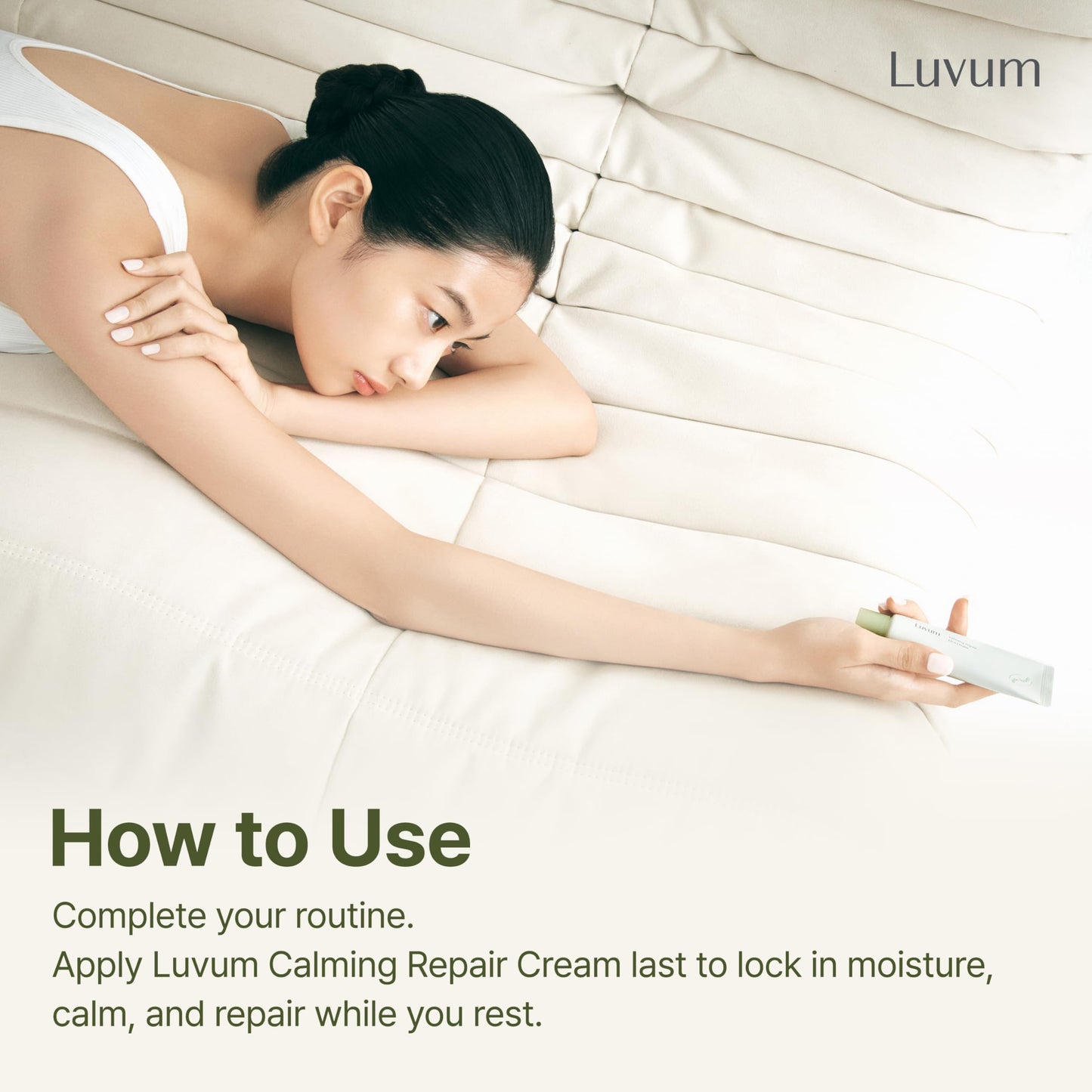 LUVUM Calming Repair Cica Cream, Centella, Recovery Night Cream, 1.7 fl. oz