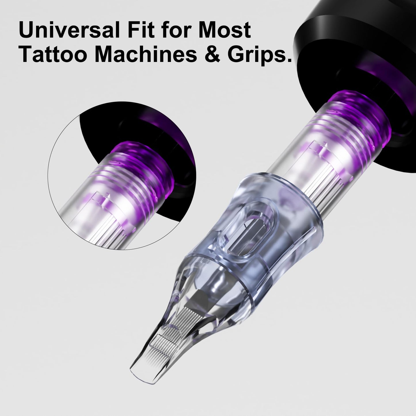 BRONC 50PCS Tattoo Cartridge Needles 1011RM - 11RM #10 Bugpin 0.30mm 11 Curved Magnum Disposable Tattoo Needles for Rotary Tattoo Machines