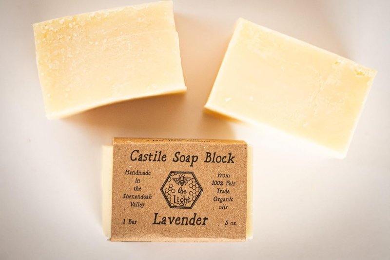 Pure Castile Bar Soap - Handmade with Fair Trade Organic Oils | 15 oz Unscented with Eco Scrub Bag