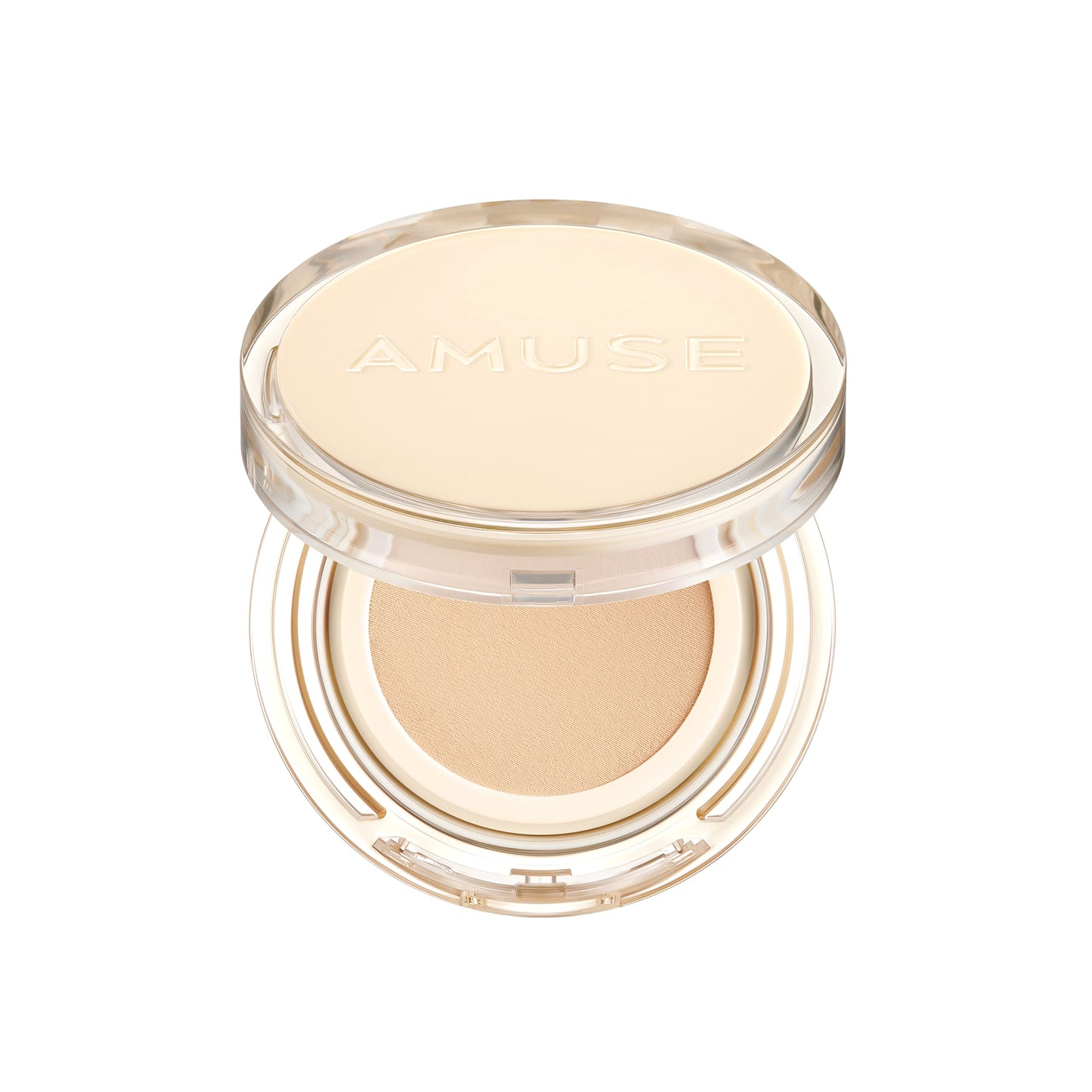 AMUSE SEOUL Dew Jelly Vegan Cushion Foundation (1.5 CLEAR) - Full Coverage, Dewy Glow Finish, Lightweight, Long Lasting, Firming Texture, All Skin Types, Vegan, Korean Makeup