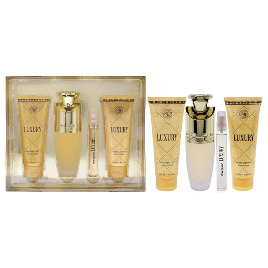 Luxury Women's Gift Set - 4-Piece EDP Spray, Shower Gel & Body Lotion | 3.3oz & 4.4oz Sizes