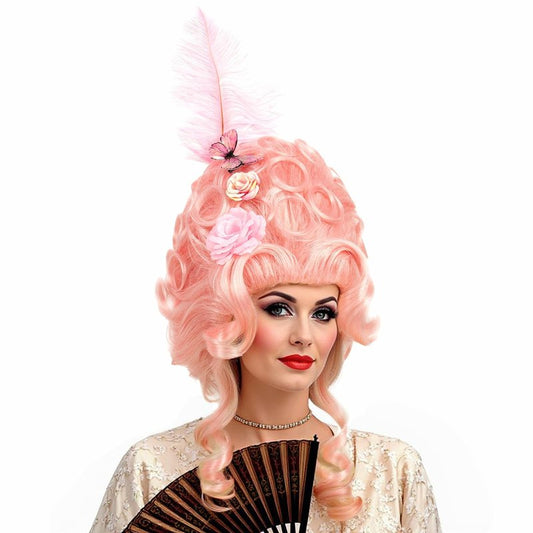 STfantasy 60s Beehive Wig for Women - Marie Antoinette Style Victorian Wig, Perfect for Drag Queen or 50s Retro Look (Pink)