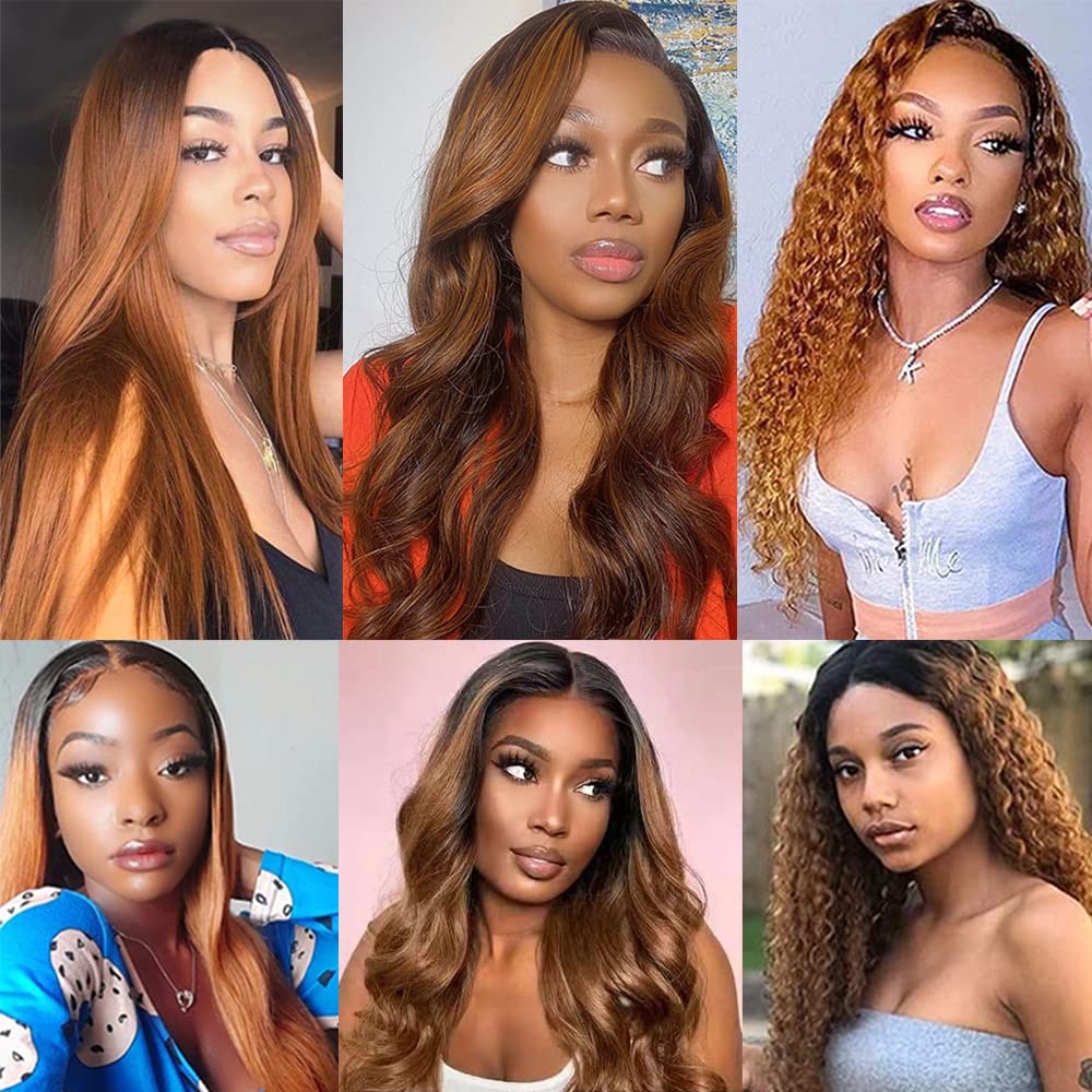 Capurchra 3CA 1B30 Straight Human Hair Bundle 20 Inch